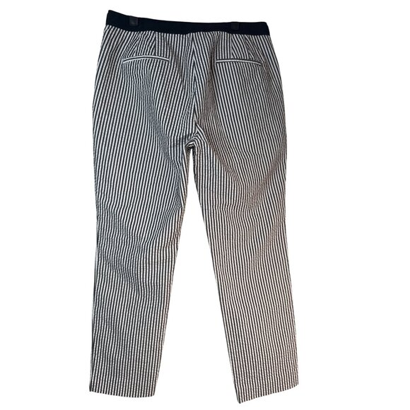 2/$30 ZARA Seersucker Slacks XL Black & White Cotton/Polyester Blend - Picture 12 of 16